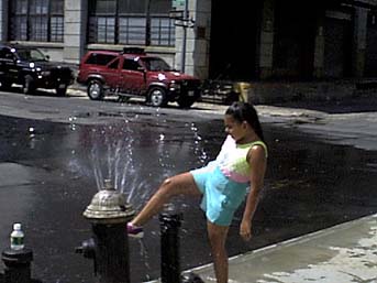 girl by hydrant