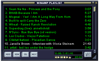 winamp list